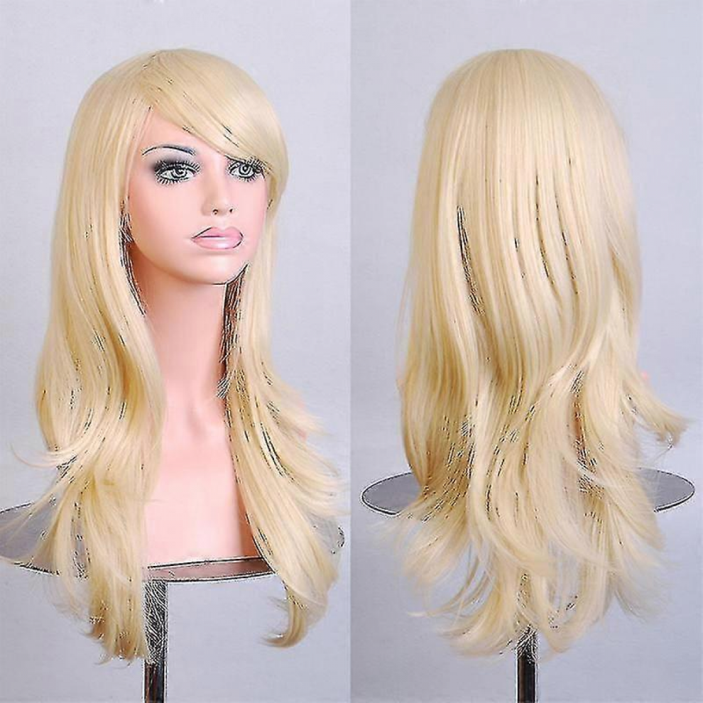 Unisex Women Anime Hair Wavy Long Wig Curly Full Wigs Fancy Party