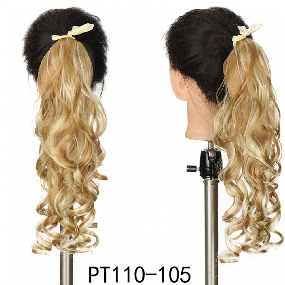 Women Fake Hair Pony Tail Synthetic Natural Long Curly Ponytail Wig Women Styling Hair Piece