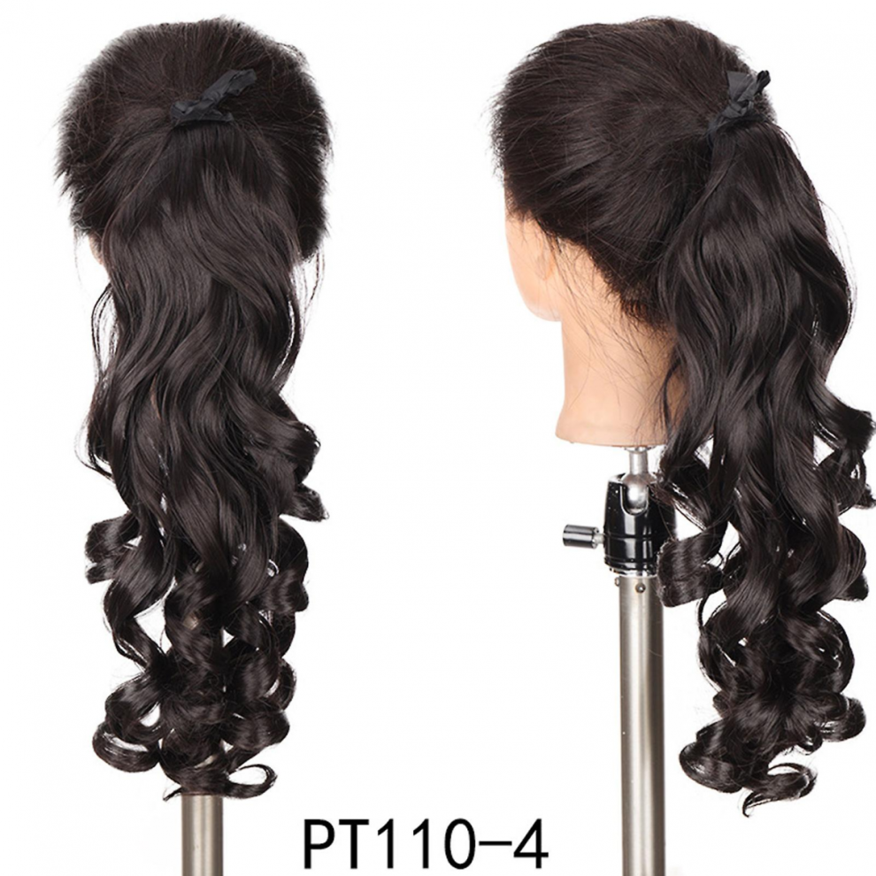 Women Fake Hair Pony Tail Synthetic Natural Long Curly Ponytail Wig Women Styling Hair Piece
