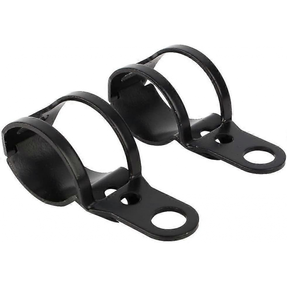 Motorcycle Turn Signal Mounting Bracket Universal Turn Signal Indicator Relocation Fork Holder Clip (Black) (2Pcs) Black 7632237621821