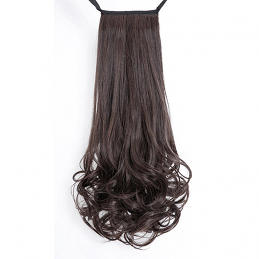 Wavy Design Curly Hair Ponytail Extension Natural Realistic Invisible Wig Piece For Cosplay Stage Performance