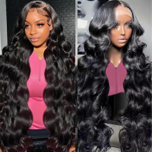 SBSGV 26 Inch Body Wave Lace Front Wigs Human Hair 180 Density 13x4 HD Transparent Lace Frontal Wigs Human Hair Pre Plucked with Baby Hair Glueless Wi
