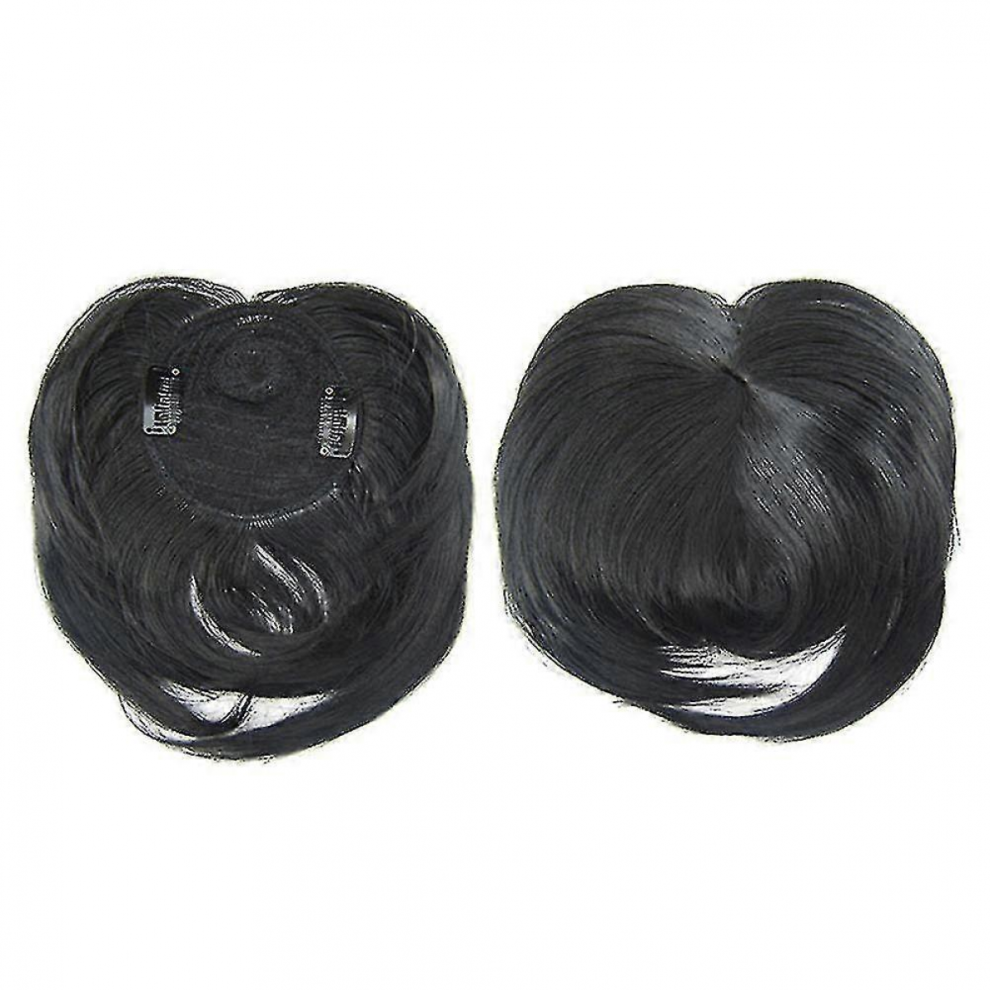 Unisex Clip-On Hair Topper Heat Resistant Fiber Hair Extension Wig Hairpiece For Women