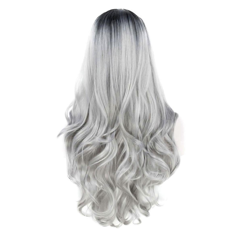 Unisex Natural Full Wigs Hair Long Wavy Synthetic Heat Ombre Wig For Women & Cosplay Costume