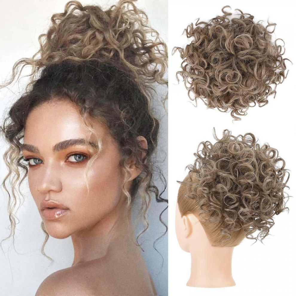 Unisex Wig Hair Wraps High Temperature Silk Small Curly Hair Wraps Drawstring Messy Hair Wraps Elastic Net Pull Ponytail Rope Curly Hair