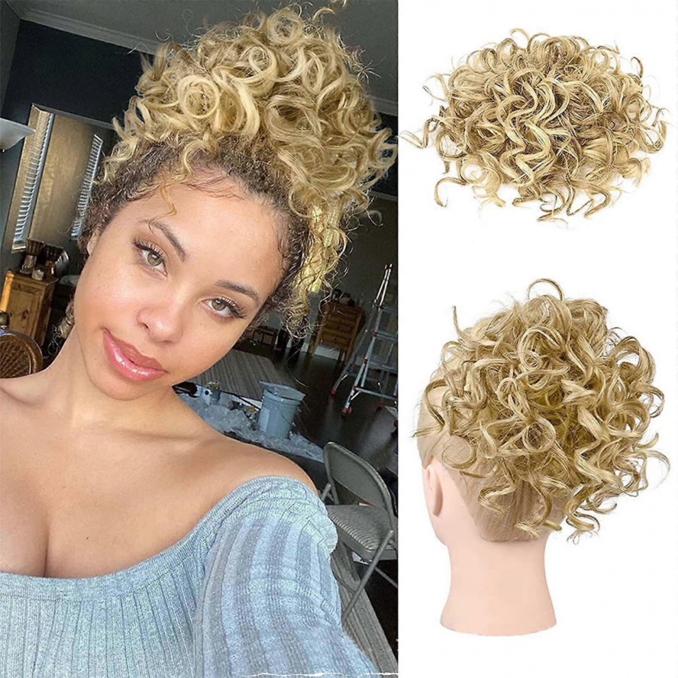 Unisex Wig Hair Wraps High Temperature Silk Small Curly Hair Wraps Drawstring Messy Hair Wraps Elastic Net Pull Ponytail Rope Curly Hair