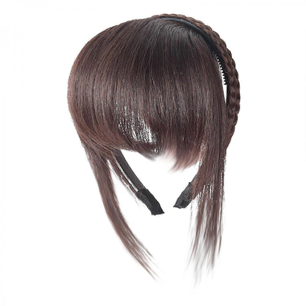 2025 Fashion Wig Hair Hoop Bangs All -in -one Braid Hoop Horns Bangs Wigs Hair Replenishment Fake Curtains Stylish Braid Headband Bangs