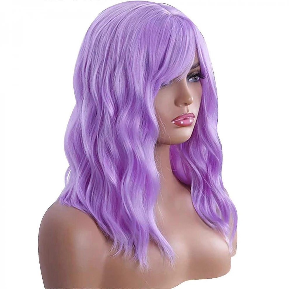 Unisex Short Bob Hair Wigs Straight With Flat Bangs Synthetic Colorful Cosplay Daily Party Neon Wig For Women