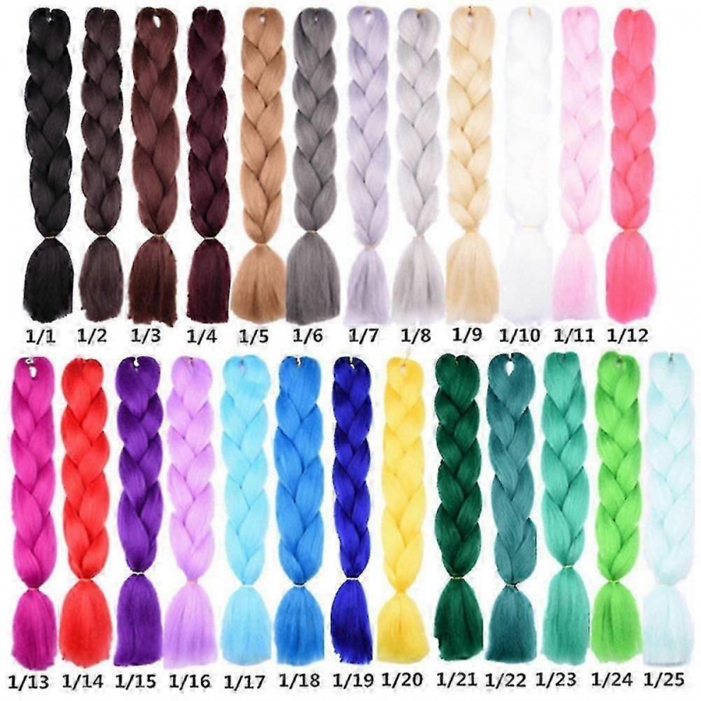 Unisex Women Jumbo Crochet Braiding Ombre Color Synthetic Kanekalon Hair Extensions