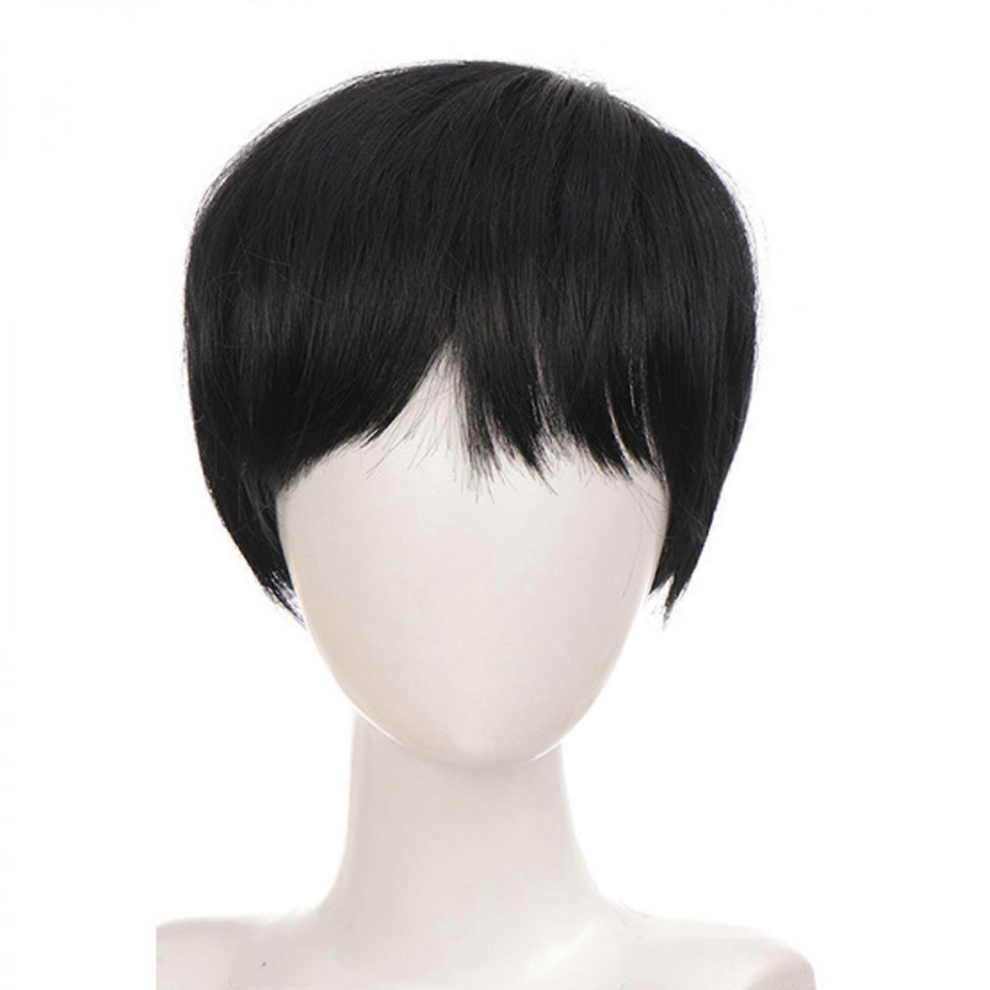 Short Hair Full Head Toupee Colorful Hairpiece Unique Anime for Halloween Cosplay Masquerade Photo Props White