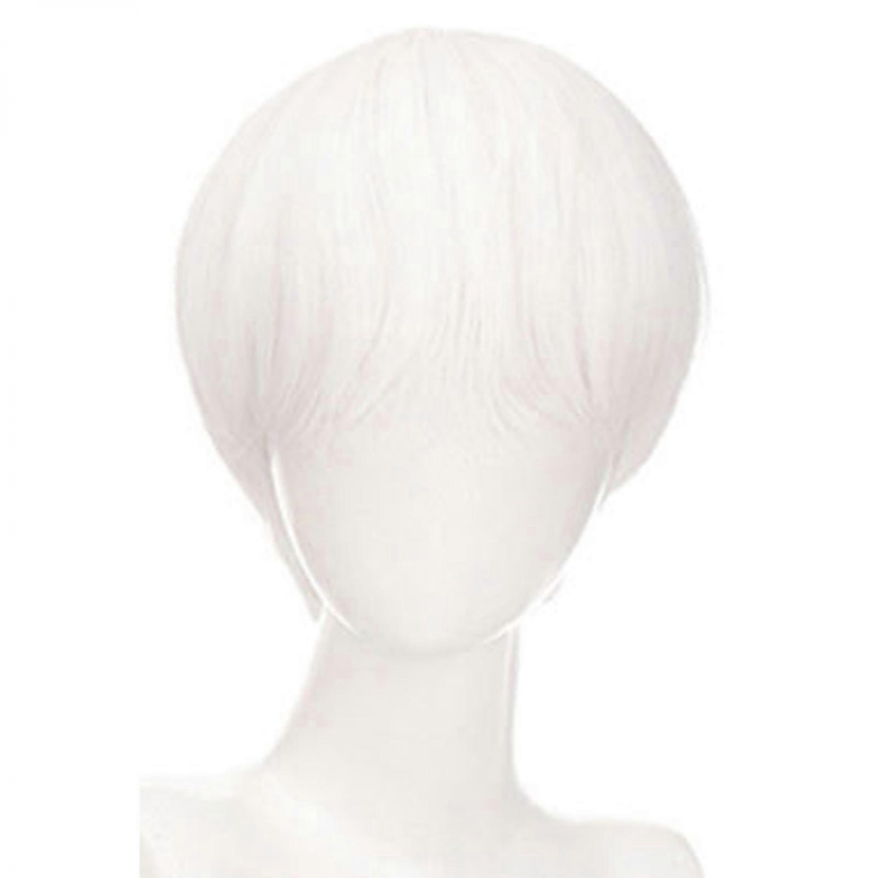 Short Hair Full Head Toupee Colorful Hairpiece Unique Anime for Halloween Cosplay Masquerade Photo Props