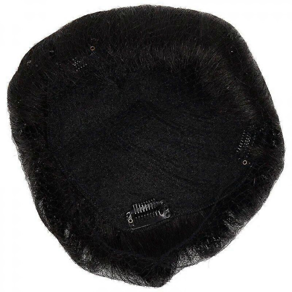 Unisex Ad-Men's Handmade Wigs Natural Fluffy Invisible Replacement Hairpiece Men's Overhead Replacement Block