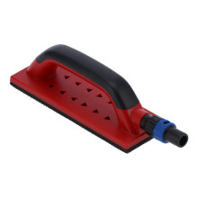 Dust Free Grinding Block 9in Polishing Sander with Hook & Loop, Plastic Black/Red