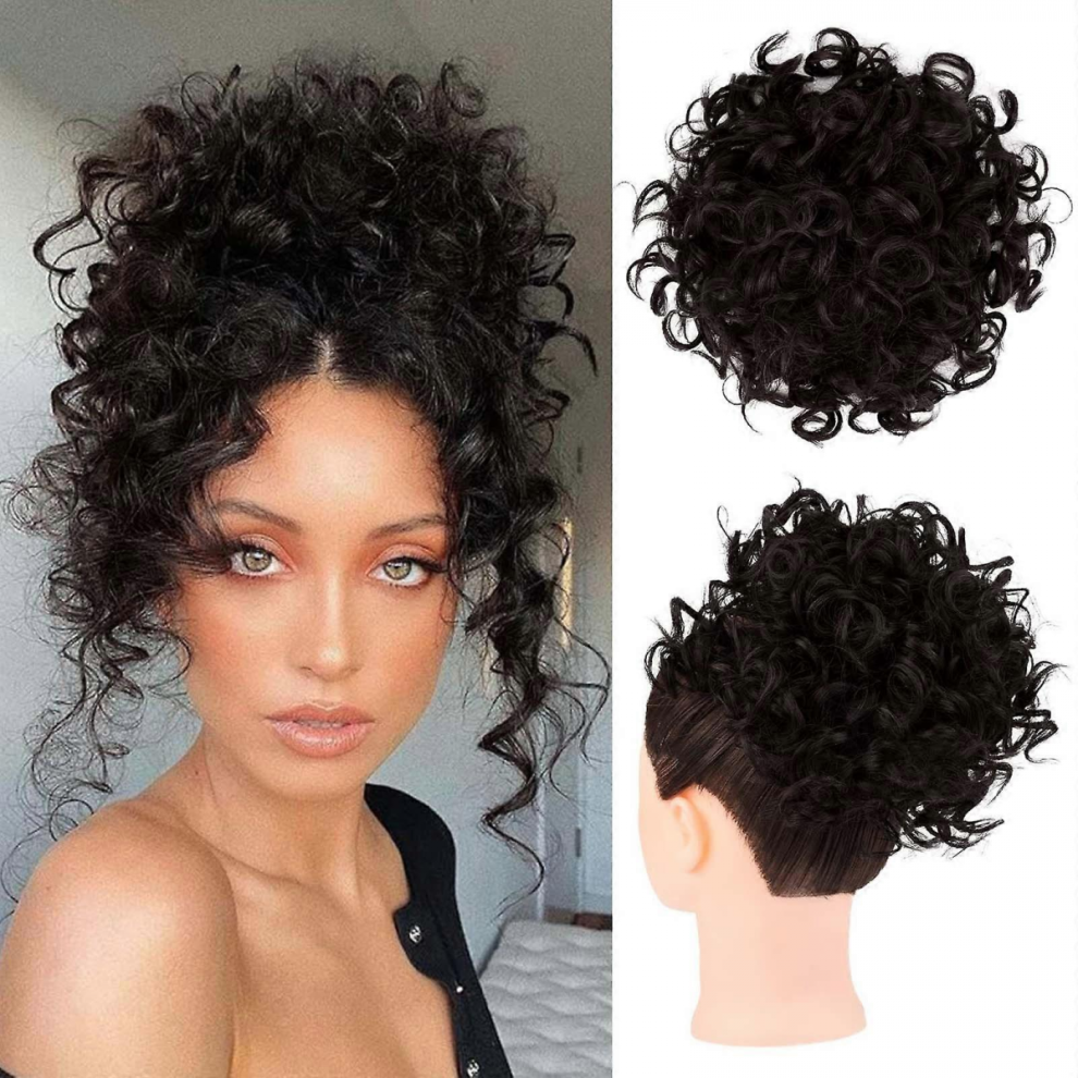 Unisex Wig Hair Wraps High Temperature Silk Small Curly Hair Wraps Drawstring Messy Hair Wraps Elastic Net Pull Ponytail Rope Curly Hair