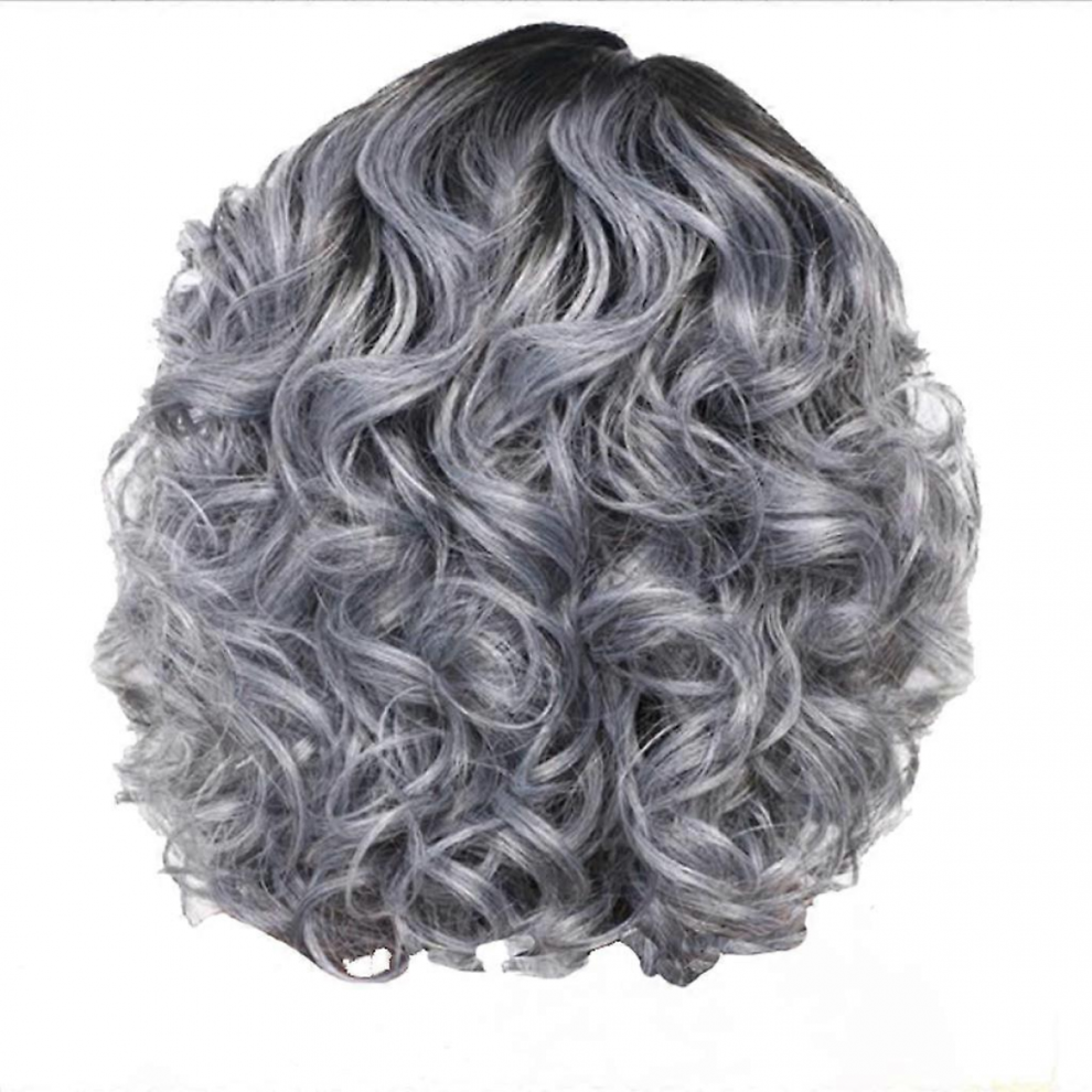 Gray Fashion Women's Sexy Full Wig Short Wig Curly Wig Styling Cool Wig