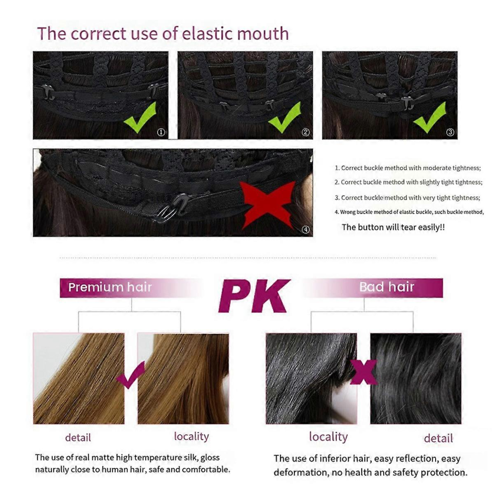 Cosplay Wig Europe and America Long Straight Hair Gradient Color Head Covering Wig