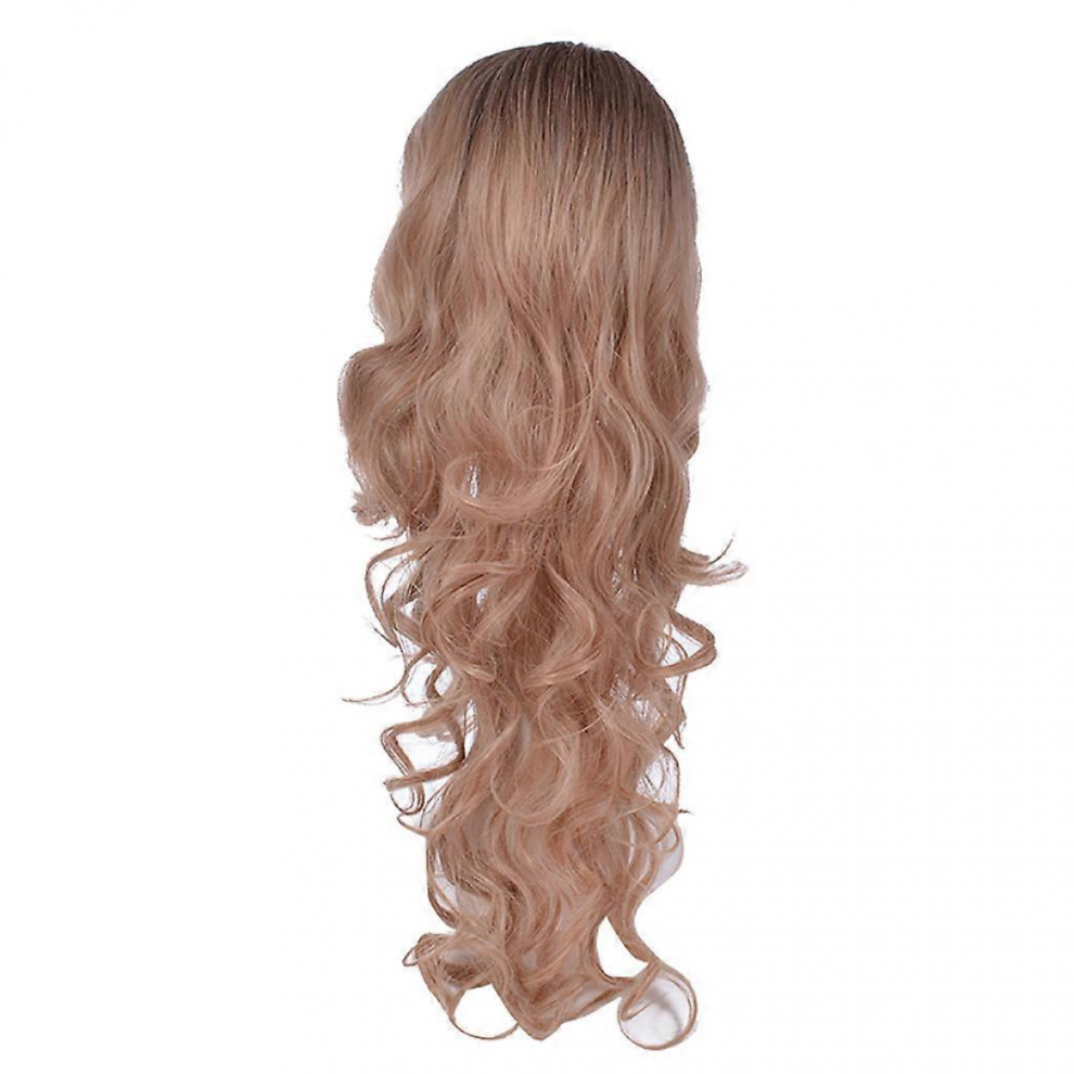 Unisex Natural Colors Gradient Wig Long Curly Hair Synthetic Wig Fashion Costume Wigs Comfortable