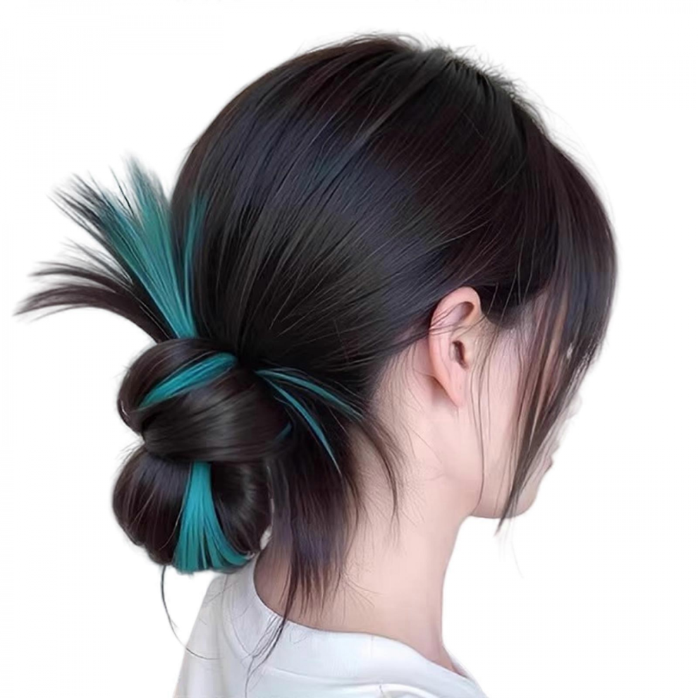 Girls Synthetic Hairpiece Hair Extensions Hair Bun for Coser Role Play Street Photography Synthetic Bun Style 6