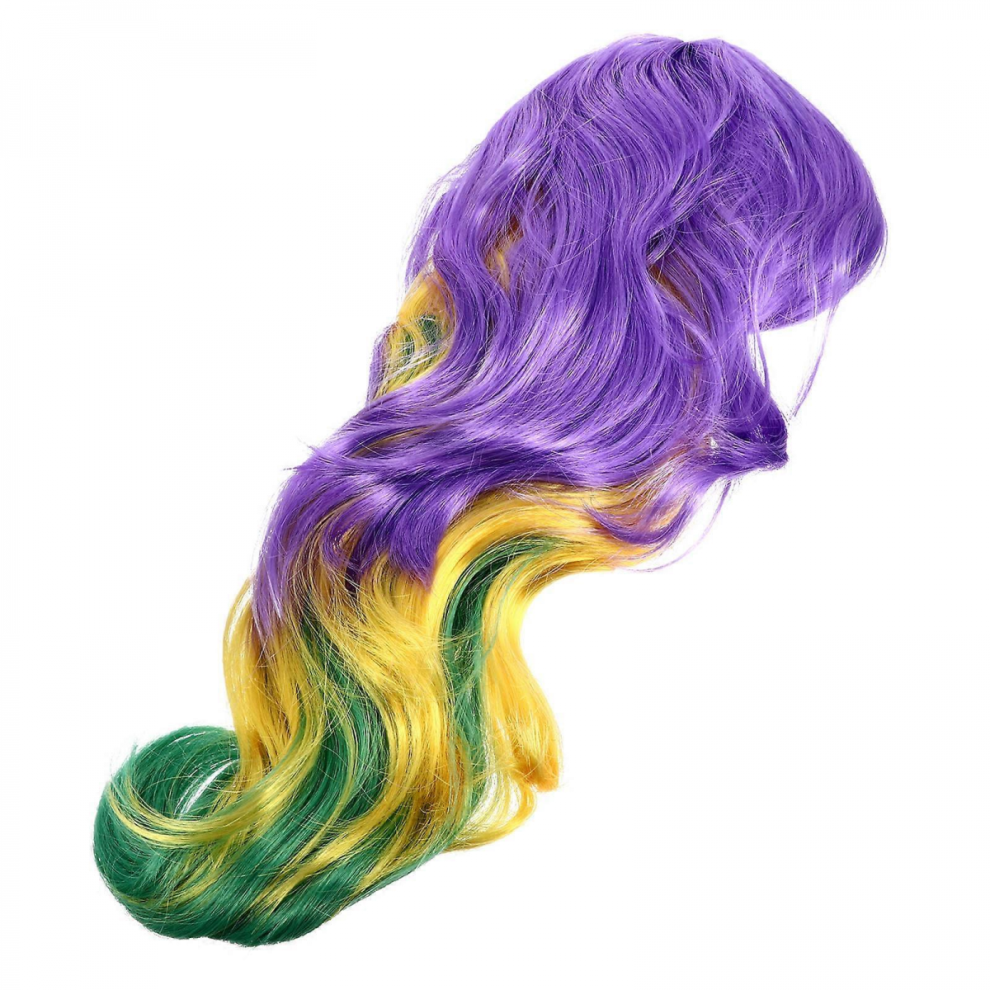 Unisex Green Hair Accessories For Women Women Curly Hair Wig Cosplay Accessory 50X18cm Daily Life 1Set
