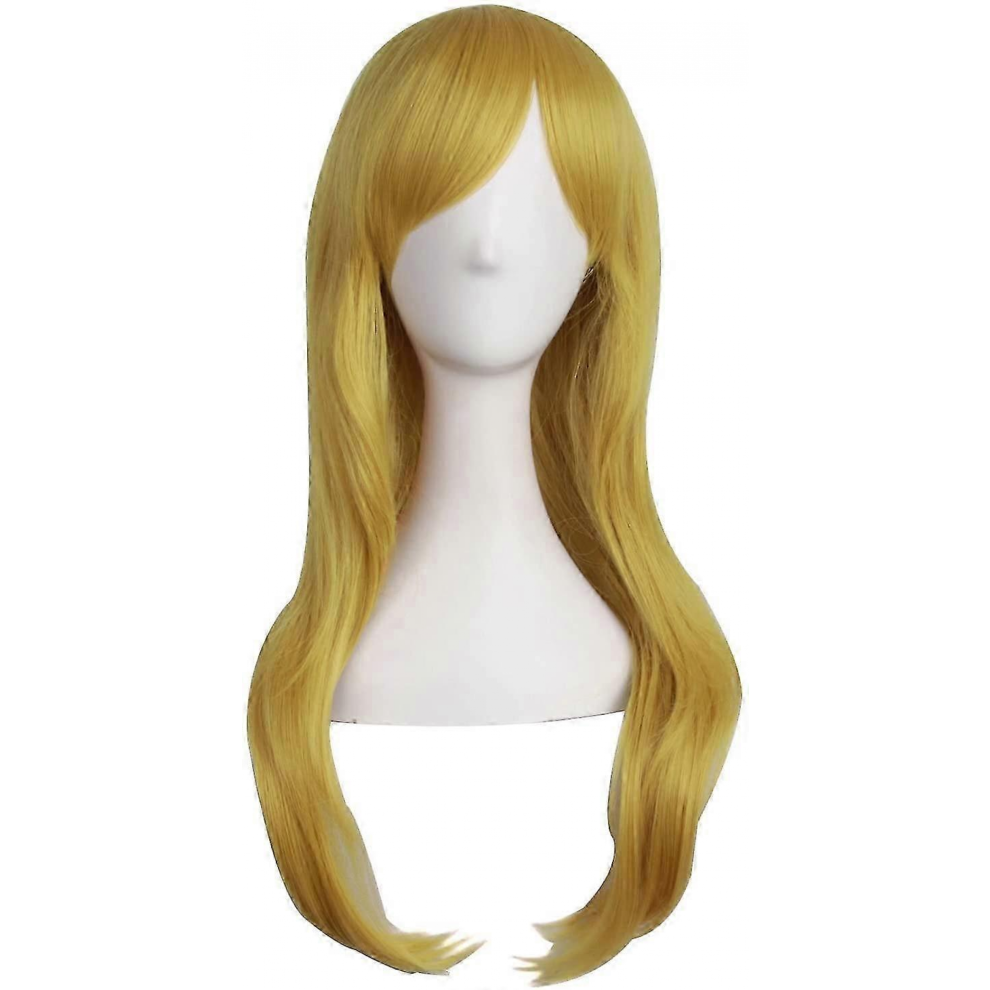 Unisex Yellow Long Curly Hair End Costume Cosplay Wig (Blonde/Yellow) Blonde 28