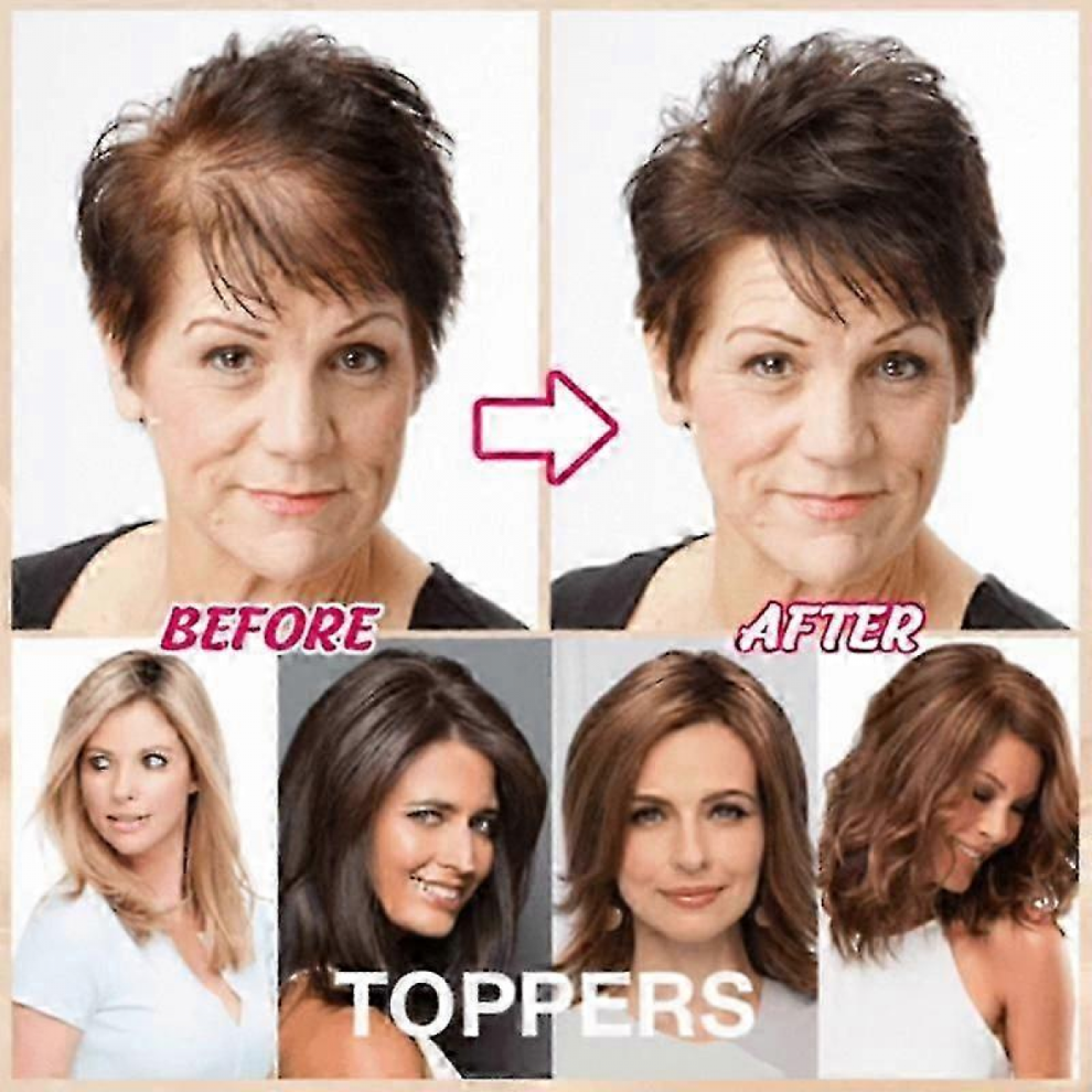Silky Clip-on Hair Topper Wig Heat Resistant Fiber Hair Extension For Women