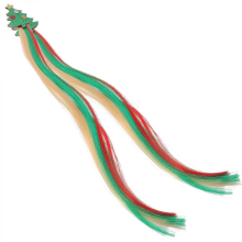 Holiday Hairpins 2Pcs Kids Hair Extensions For Girls Christmas Party Decorations In Green Color With Festival Style