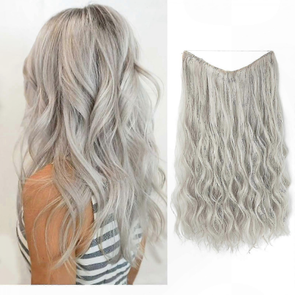 Adjustable Headband Wavy Curly Hair Extensions for Women Long Synthetic Invisible Wire Hairpieces Stylish Design for Everyday Wear
