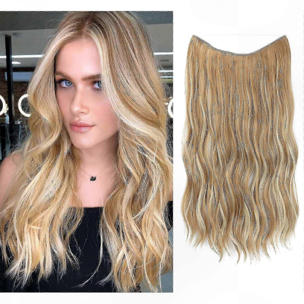 Adjustable Headband Wavy Curly Hair Extensions for Women Long Synthetic Invisible Wire Hairpieces Stylish Design for Everyday Wear