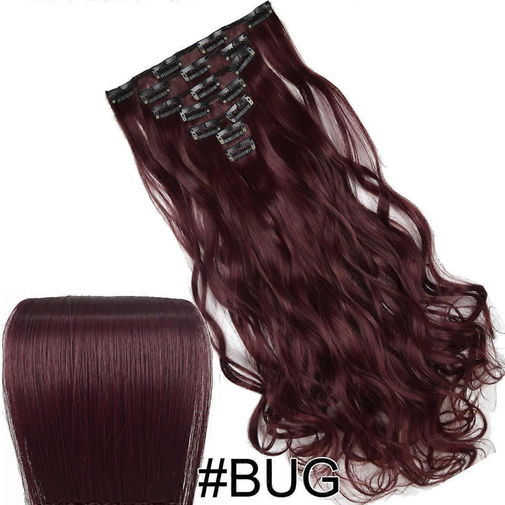 VÃ¤rmebestÃ¤ndig syntetisk fiber 130gr Body Wave Clip i hÃ¥rfÃ¶rlÃ¤ngningar 7008