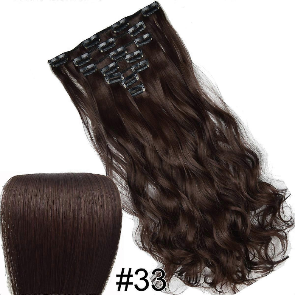 VÃ¤rmebestÃ¤ndig syntetisk fiber 130gr Body Wave Clip i hÃ¥rfÃ¶rlÃ¤ngningar 7008