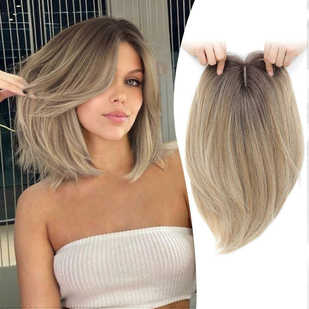 Unisex Hair Topper 12 Inch Hair Toppers For Women With Thinning Hair 6.5"X6.5" Large