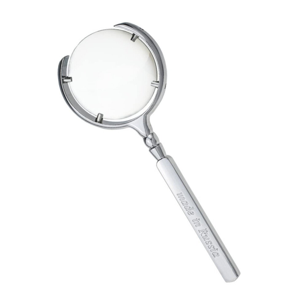 Silver 8-Fold Magnifying Glass Reading Magnifier 8X Magnification Observation Magnifier For Kids Adults With Ergonomic Design
