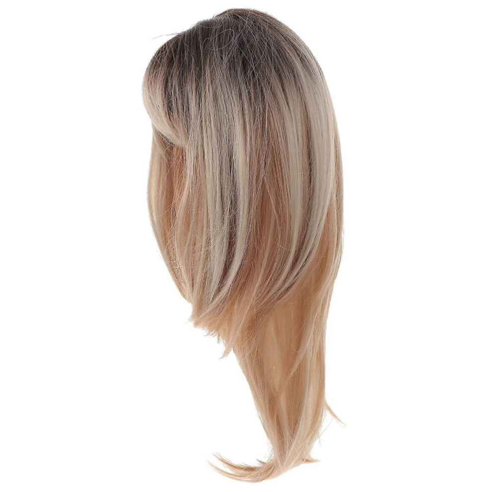 Unisex Short Shoulder Synthetic Wig For Women Middle Part Cosplay Hairpiece Comfortable