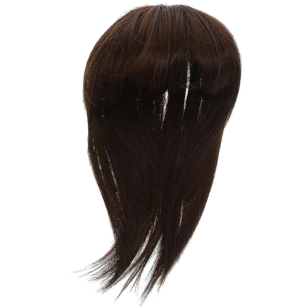 Unisex Brown Women Wiglet Hairpiece Clip On Hair Topper Light 9.84 Inch - Adds Volume &