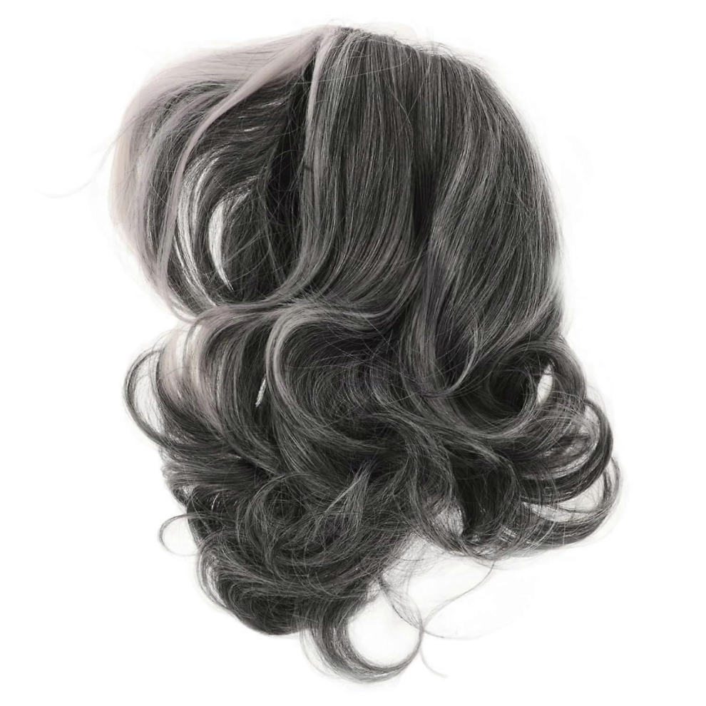 Short Gray Wig for Women Elegant Silver Curly Synthetic Hair for Daily Wear