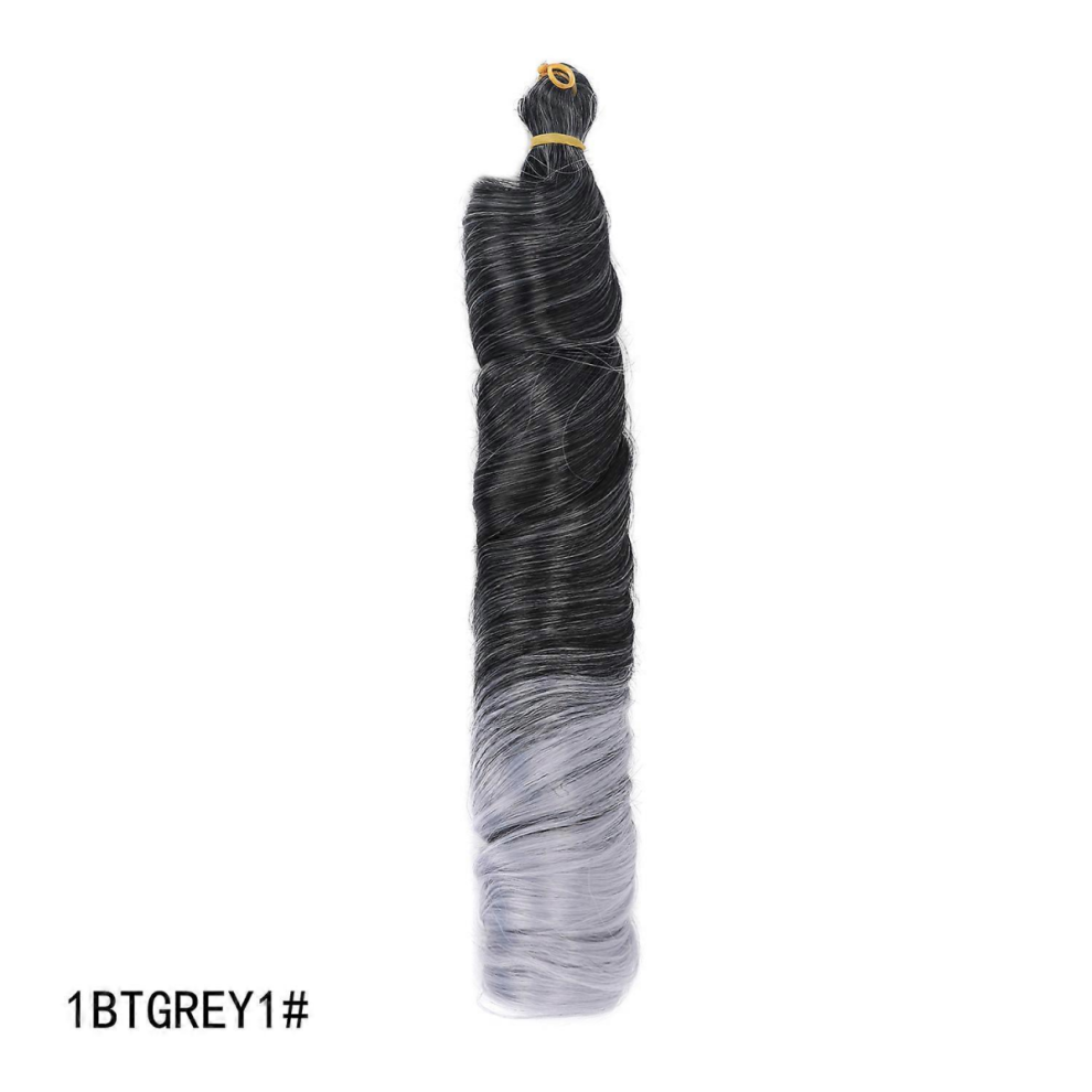Unisex French Curly Braiding Hair Pre Stretched Bouncy Braiding Hair Easy Braid Curl Braids, Lightweight Synthetic Wavy Hair Extensions