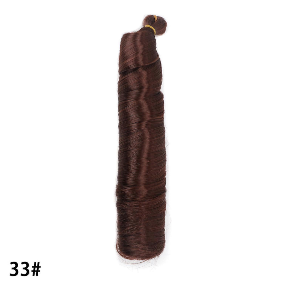 Unisex French Curly Braiding Hair Pre Stretched Bouncy Braiding Hair Easy Braid Curl Braids, Lightweight Synthetic Wavy Hair Extensions