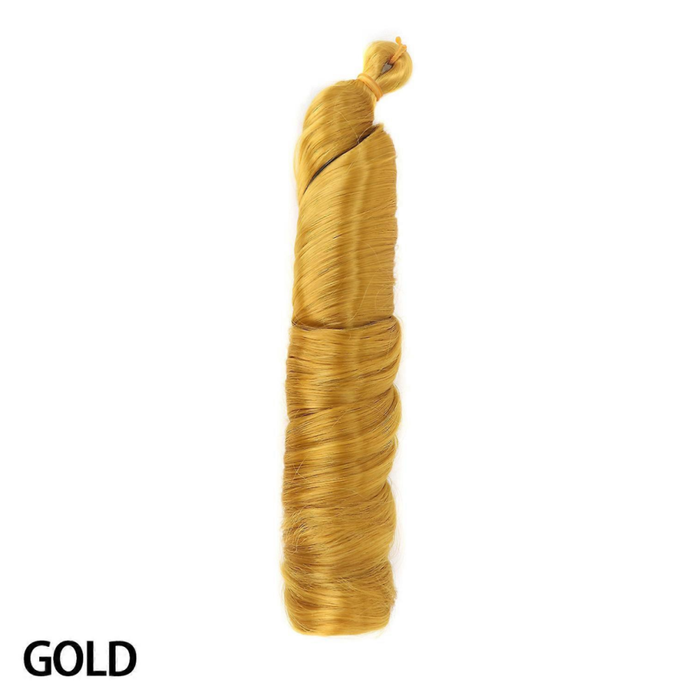 Unisex French Curly Braiding Hair Pre Stretched Bouncy Braiding Hair Easy Braid Curl Braids, Lightweight Synthetic Wavy Hair Extensions