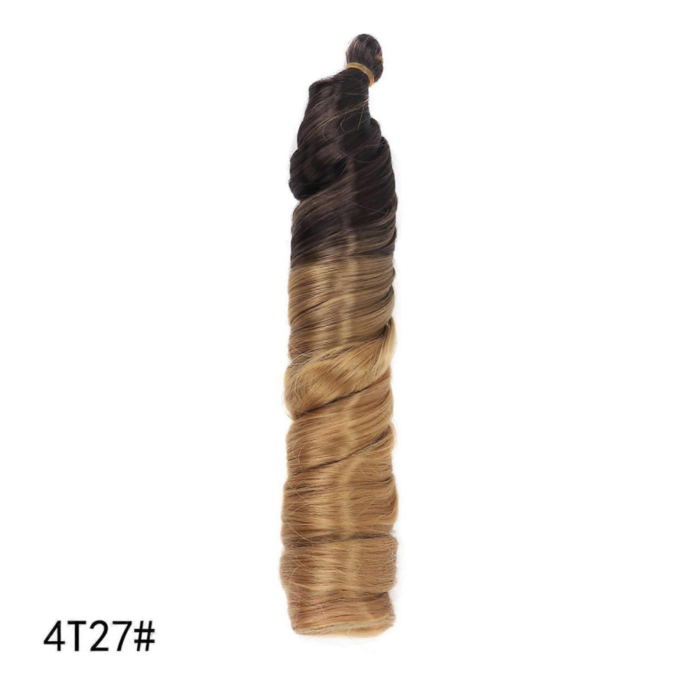 Unisex French Curly Braiding Hair Pre Stretched Bouncy Braiding Hair Easy Braid Curl Braids, Lightweight Synthetic Wavy Hair Extensions
