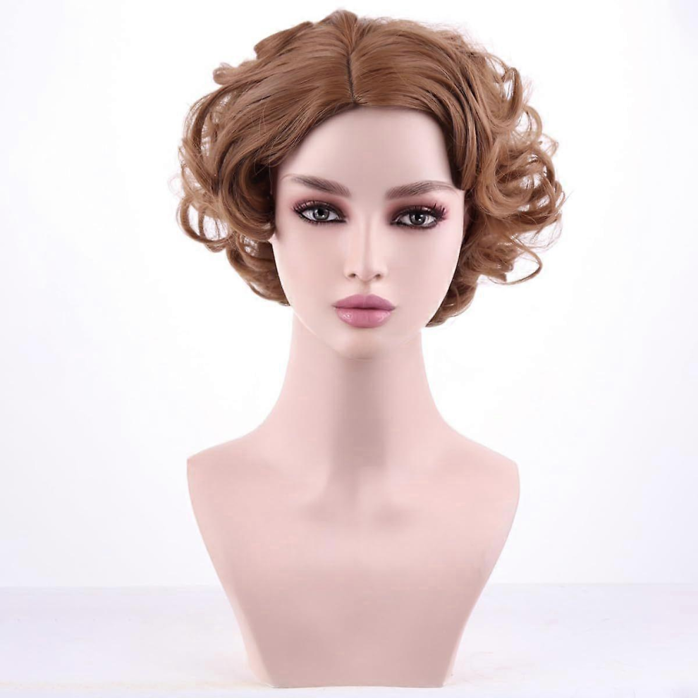 Unisex Strawberry Blonde Wig Short Wig Short Curly Wavy Pixie Wig For Women Blonde Wig