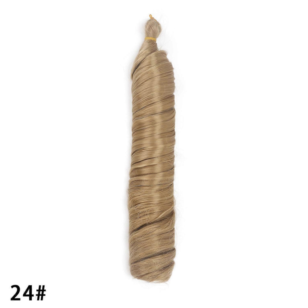 French Curly Braiding Hair Pre Stretched Bouncy Braiding Hair Easy Braid Curl Braids, Lightweight Synthetic Wavy Hair Extensions