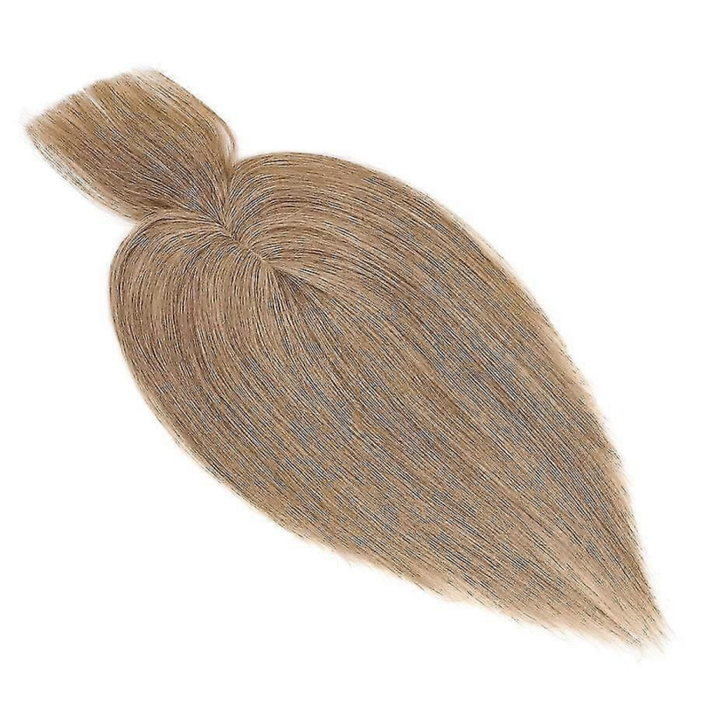 Unisex Silk Breathable Hair Topper With Bangs Human Hair Topper Hairpiece For Woman