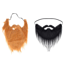 2Pcs Funny Costume Party Halloween Beard Facial Hair Disguise Mustache