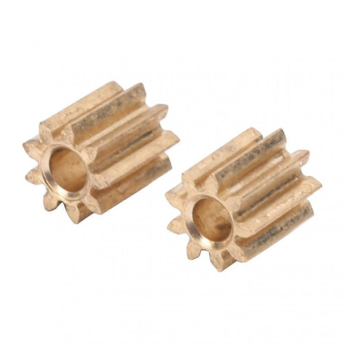 2pcs Motor Pinion Gear Brass Replacement for Duplo Intelli Lok Module 0.4 9 Teeth 2