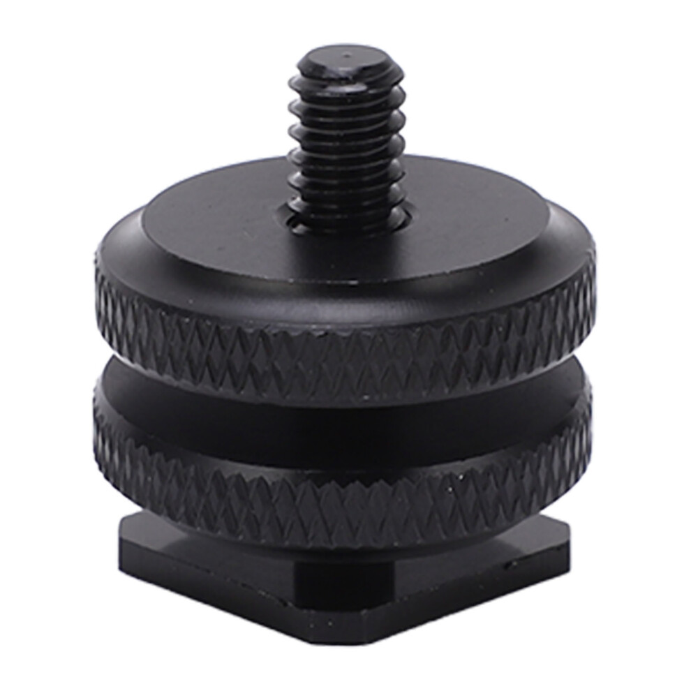 1/4Inch Dual Nuts Camera Cold Shoe Mount Adapter 8130196157751
