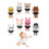 8pcs Plushible Rag Doll Washable Fabric Bodied 6