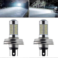 2pcs Motorcycle P45t R2 66smd Led Headlight Lamp High/low Beam for Scooter Moped White 6000k 6v 12v -bp