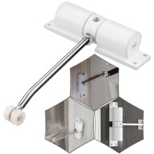 (white) Automatic Spring Door Closer Adjustable Door Spring Closer