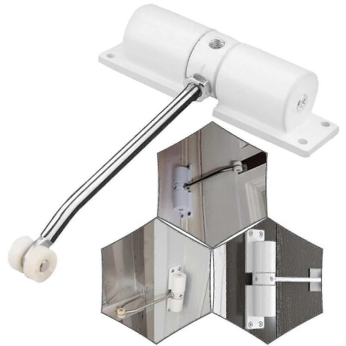 (white) Automatic Spring Door Closer Adjustable Door Spring Closer