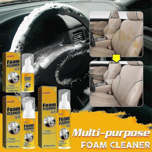 3pcs Multi Purpose Foam Cleaner for Car Interior Home Kitchen Cleaning Spray 100ml 2